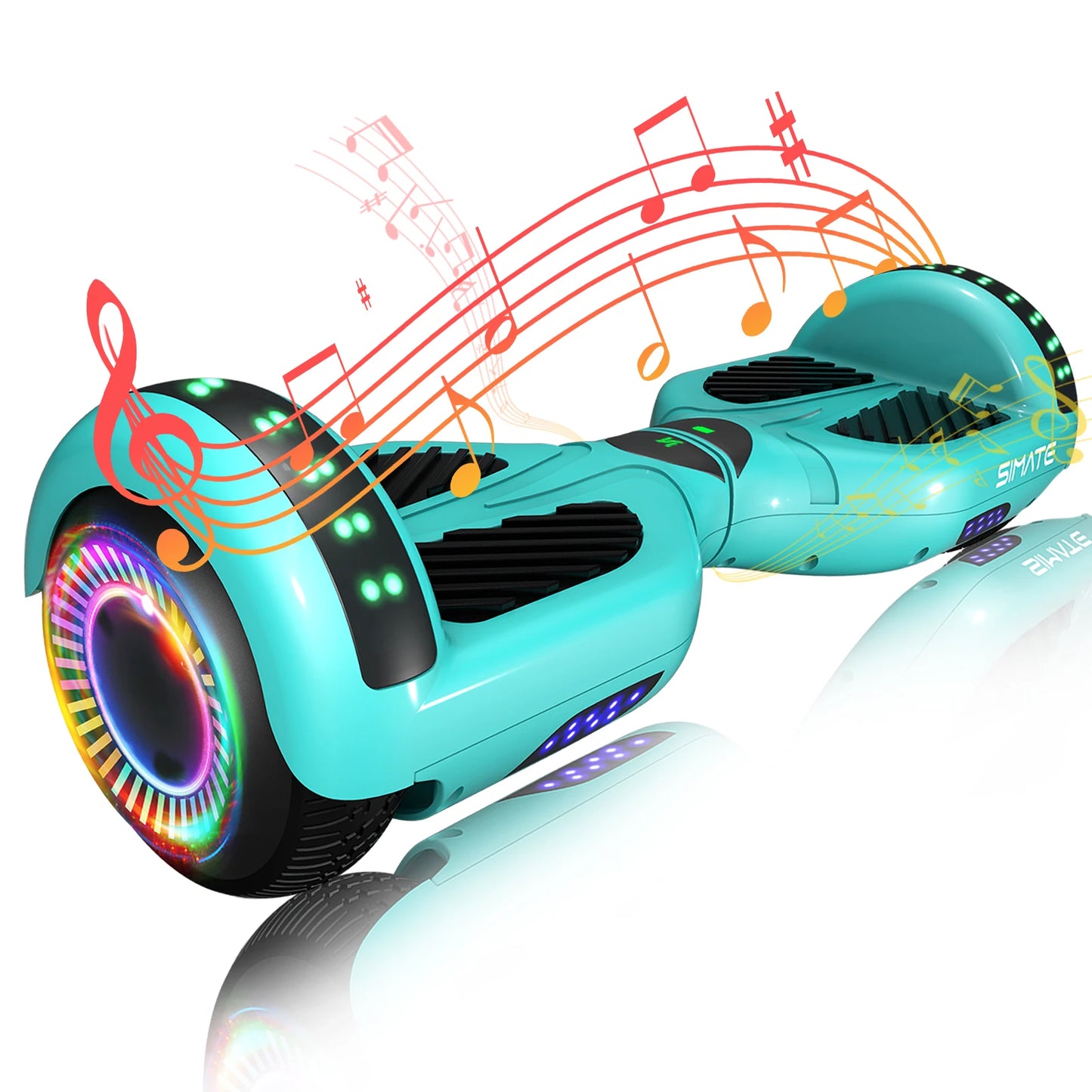 SIMATE All Terrain Hoverboard Bluetooth LED Lights With App Control