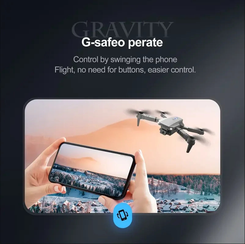 E88 Drone With Dual Camera Screen Control One Key Takeoff