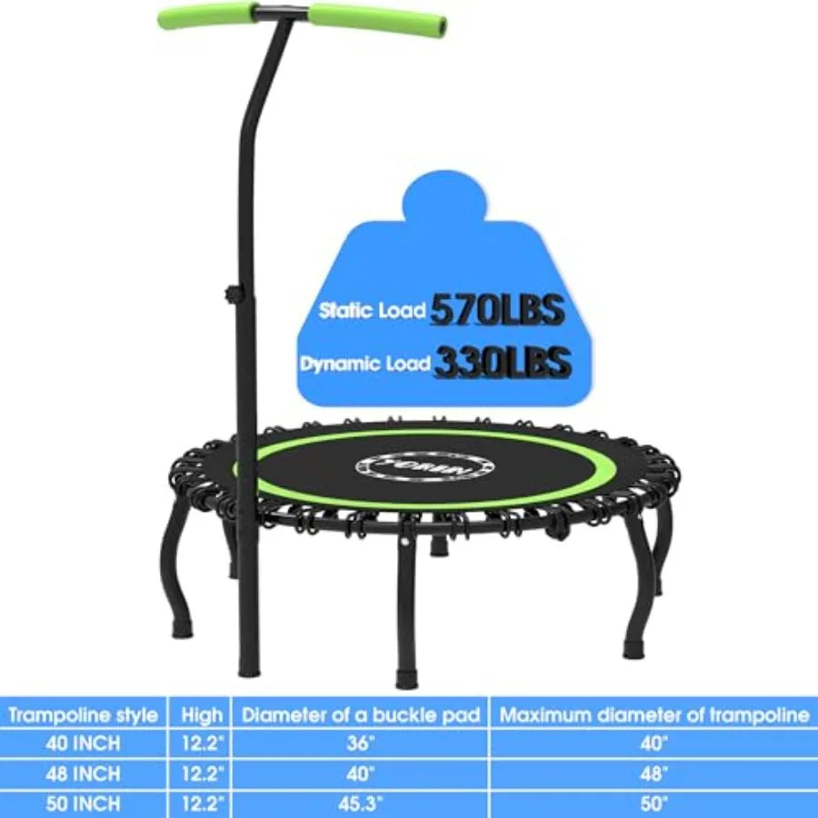 XMSJ Indoor Rebounder Trampoline for Adults 330LBS Fitness