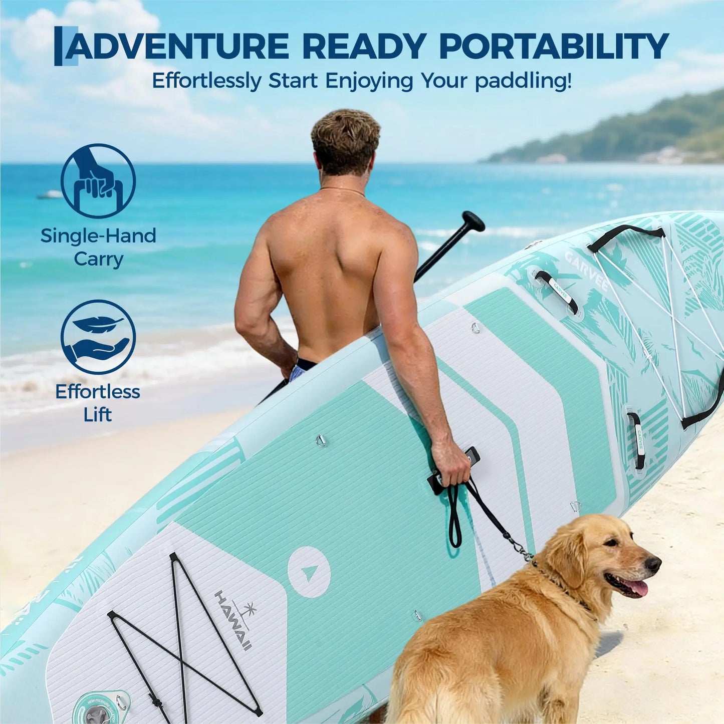 Extra Wide Inflatable Stand Up Paddleboard for Adults and Youth