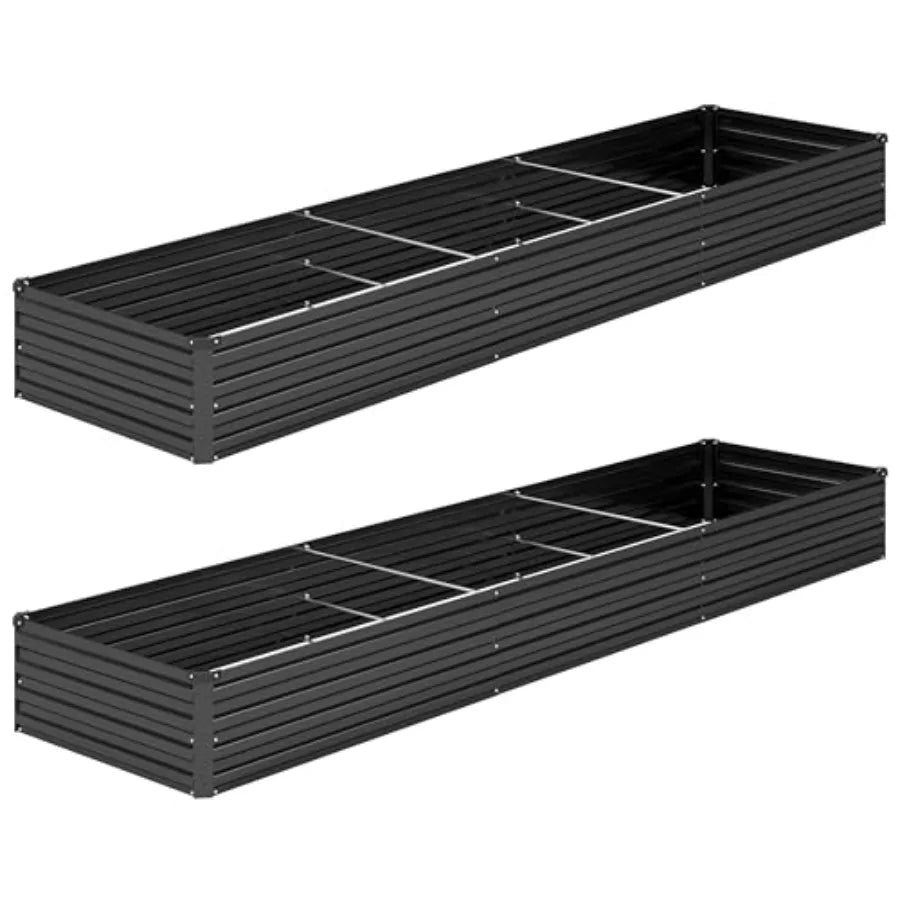 Two Pack Galvanized Raised Garden Bed Kit For Vegetables