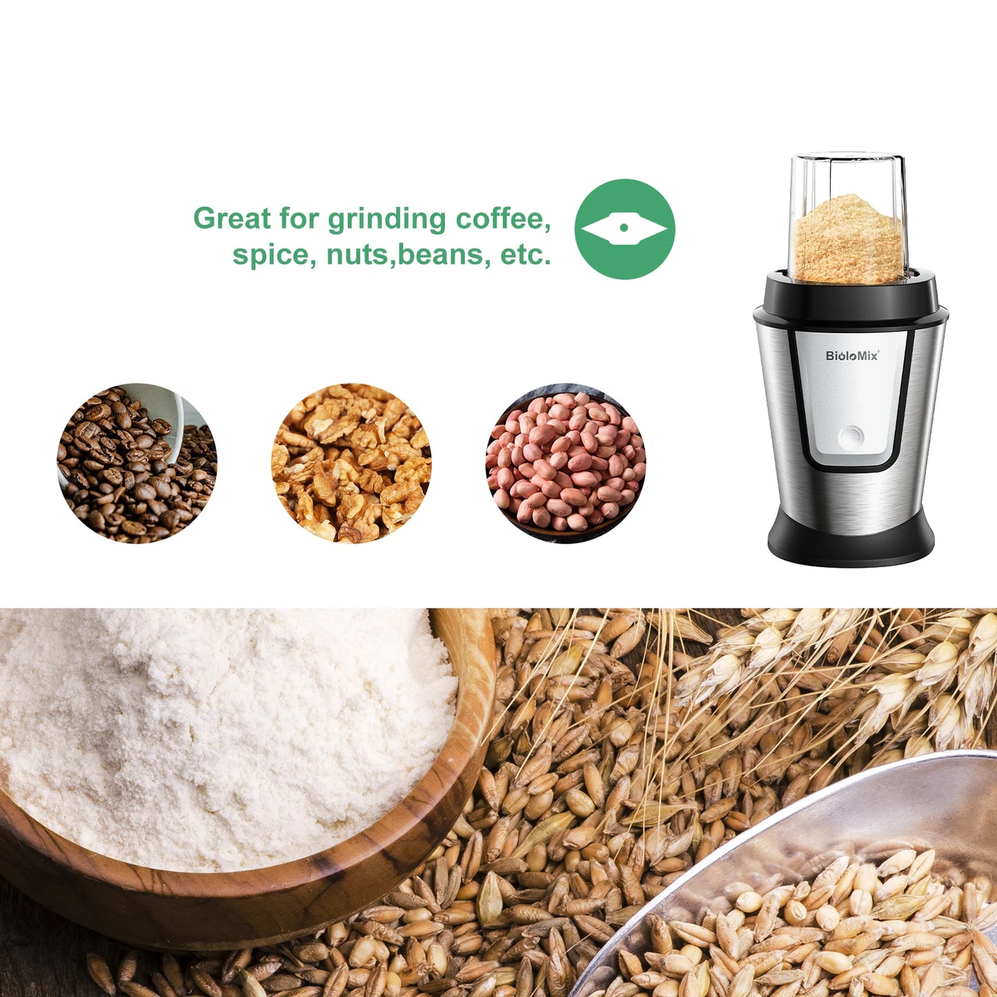 BioloMix 700W 3 in 1 Portable Food Processor Juicer Blender