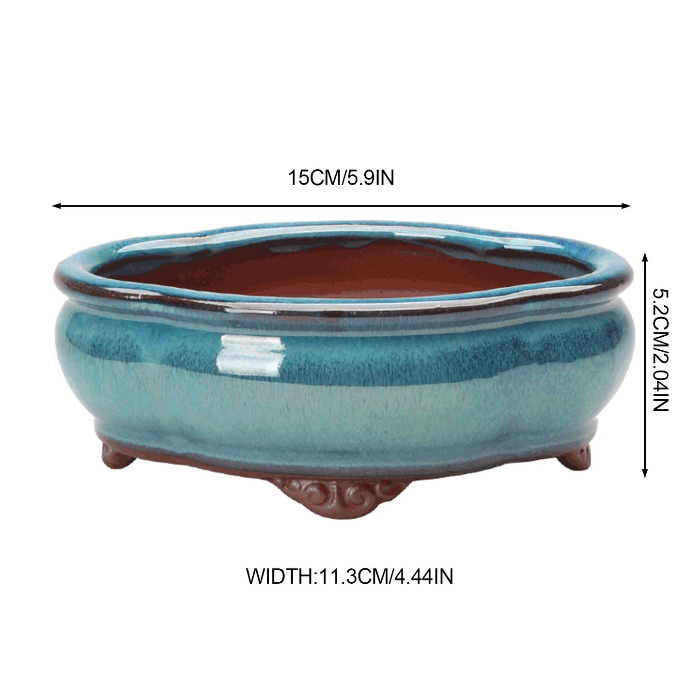 Ceramic Flower Pots With Drain Holes For Indoor Plants And Herbs