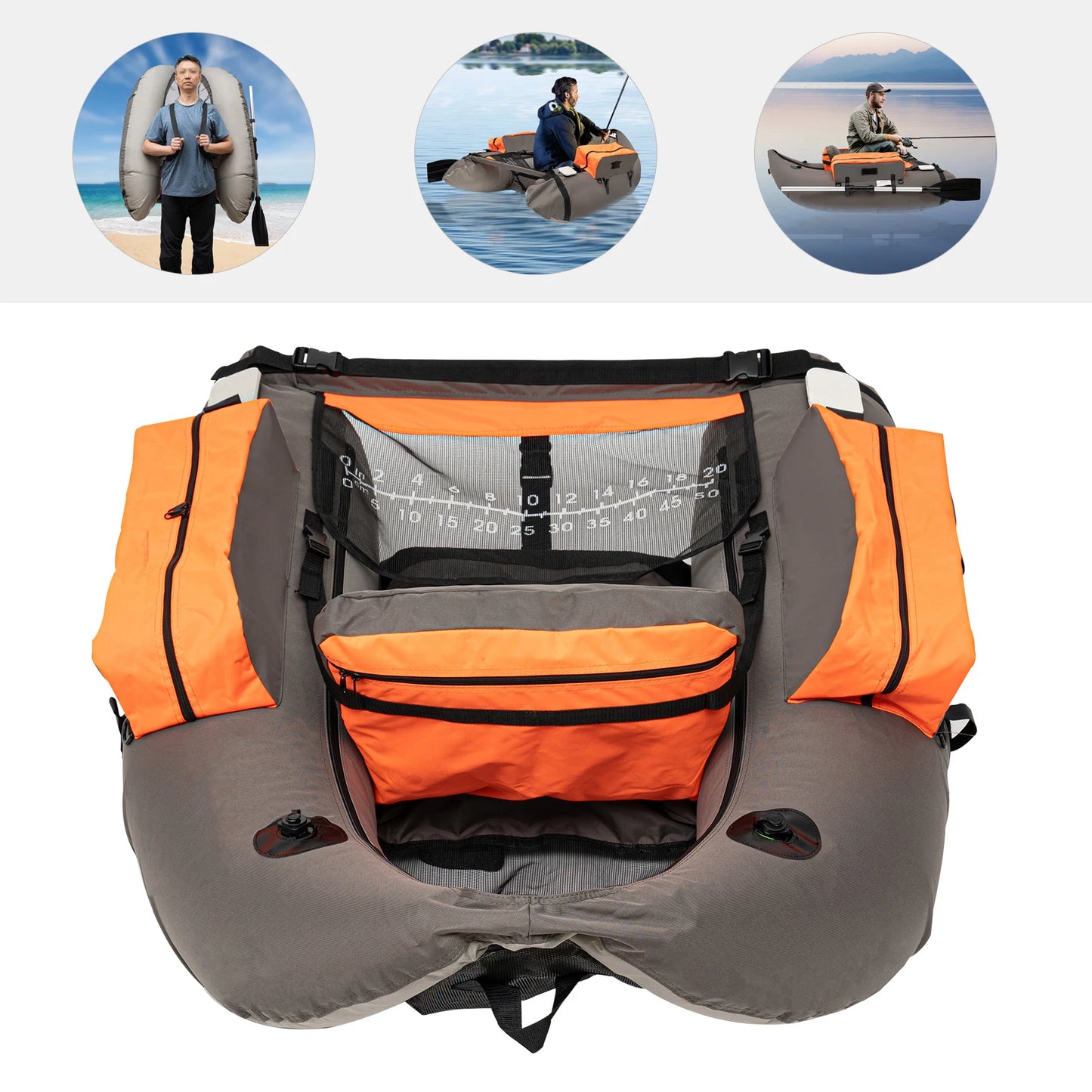 Inflatable Fishing Float Tube Portable Boat For Anglers