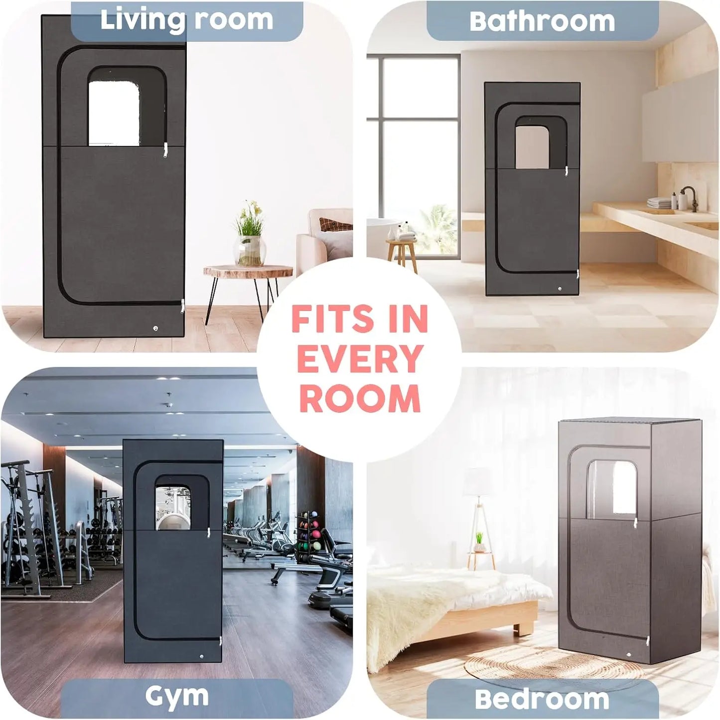 Portable Steam Sauna Tent For Home Spa With Transom Windows