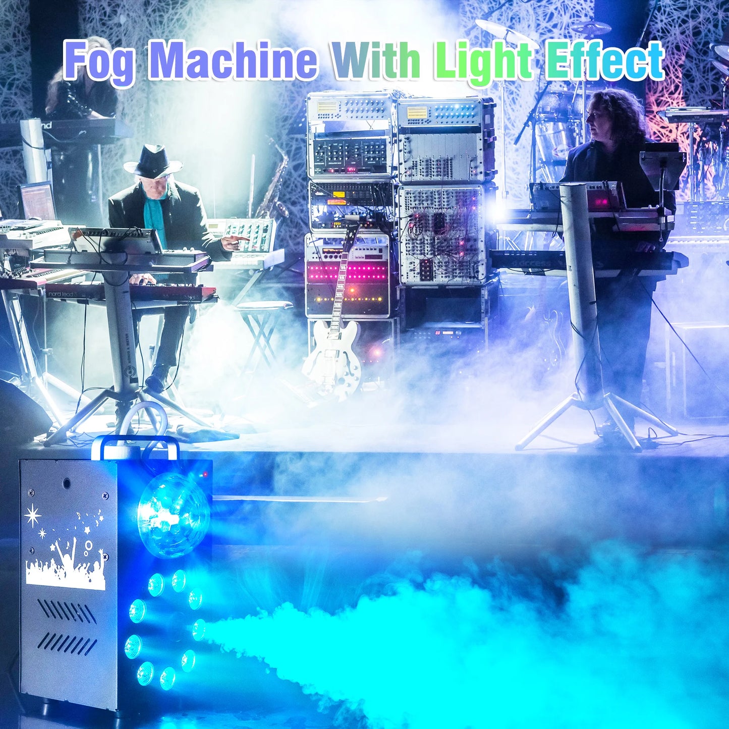 Datewink 700W Fog Machine With 9 LED RGB Stage Lights