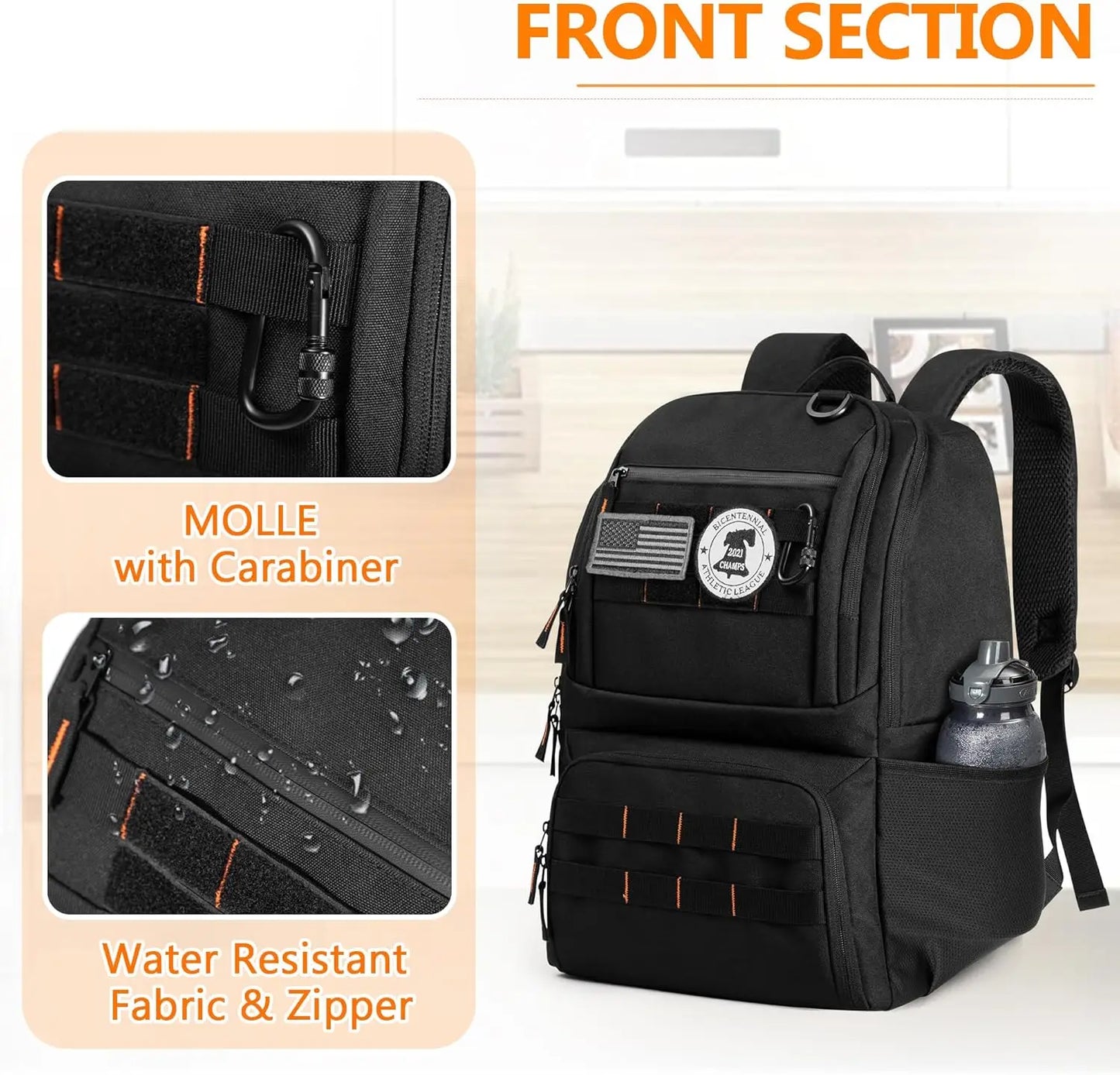 Tactical Lunch Box Backpack With Insulated Cooler Seventeen Laptop Sleeve