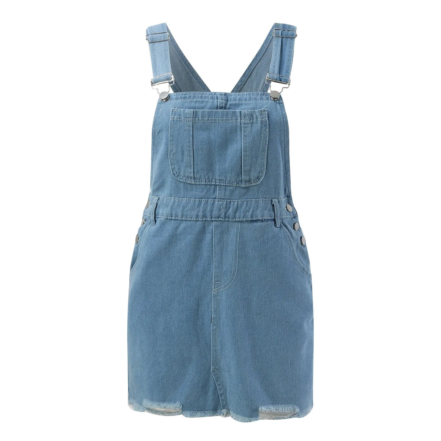 Independence Day Women Denim Dress 2024 Fourth Of July Jeans Bib Overall Dress American Flag Print Romper