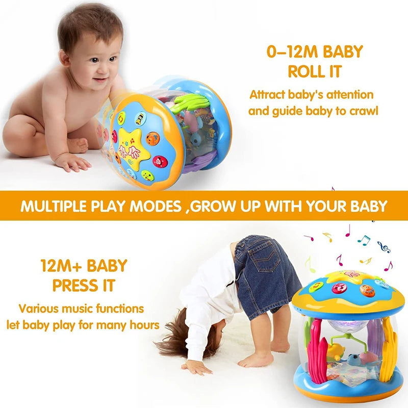Baby Toys 1-3 Years Babies Ocean Light Rotary Projector Musical Toy