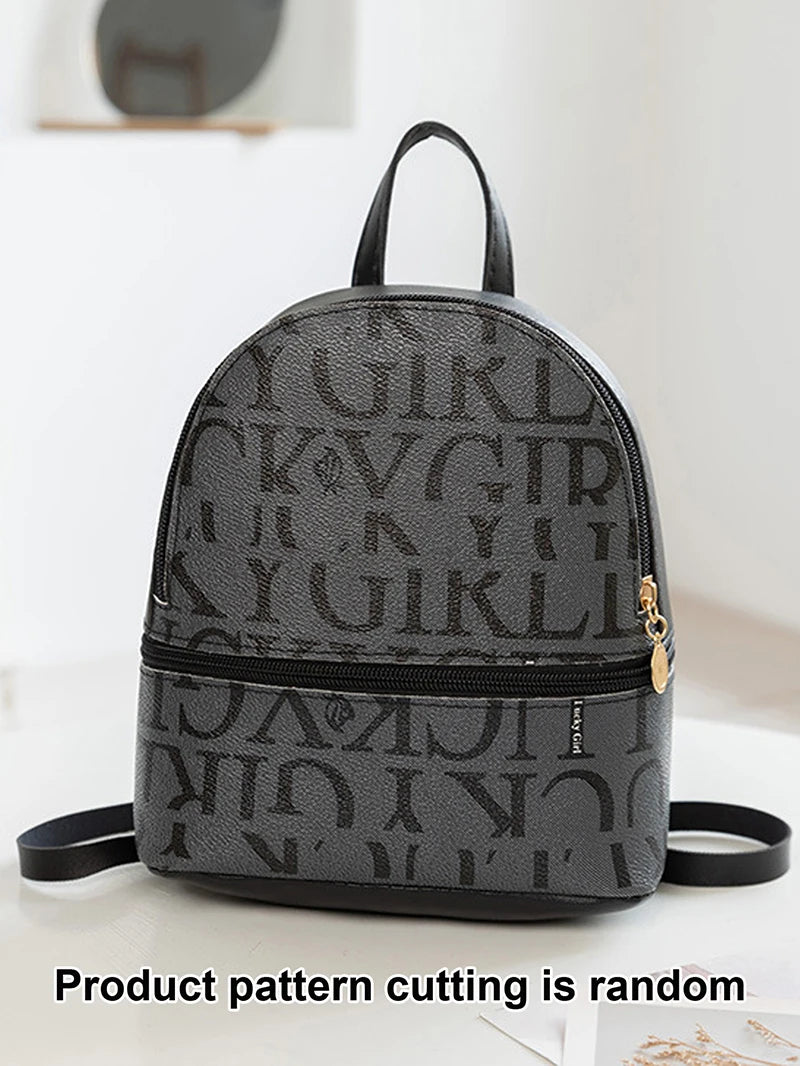 PU Leather Mini Backpack Retro Crossbody Bag For Unisex Casual