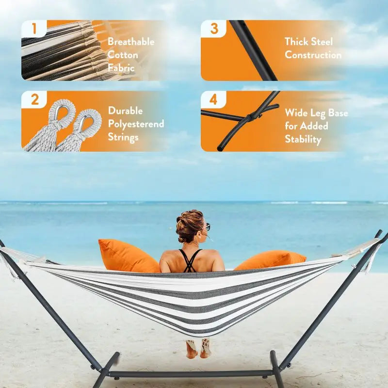 Gyroor Adjustable Stand Hammock Supports 600 Lb Capacity