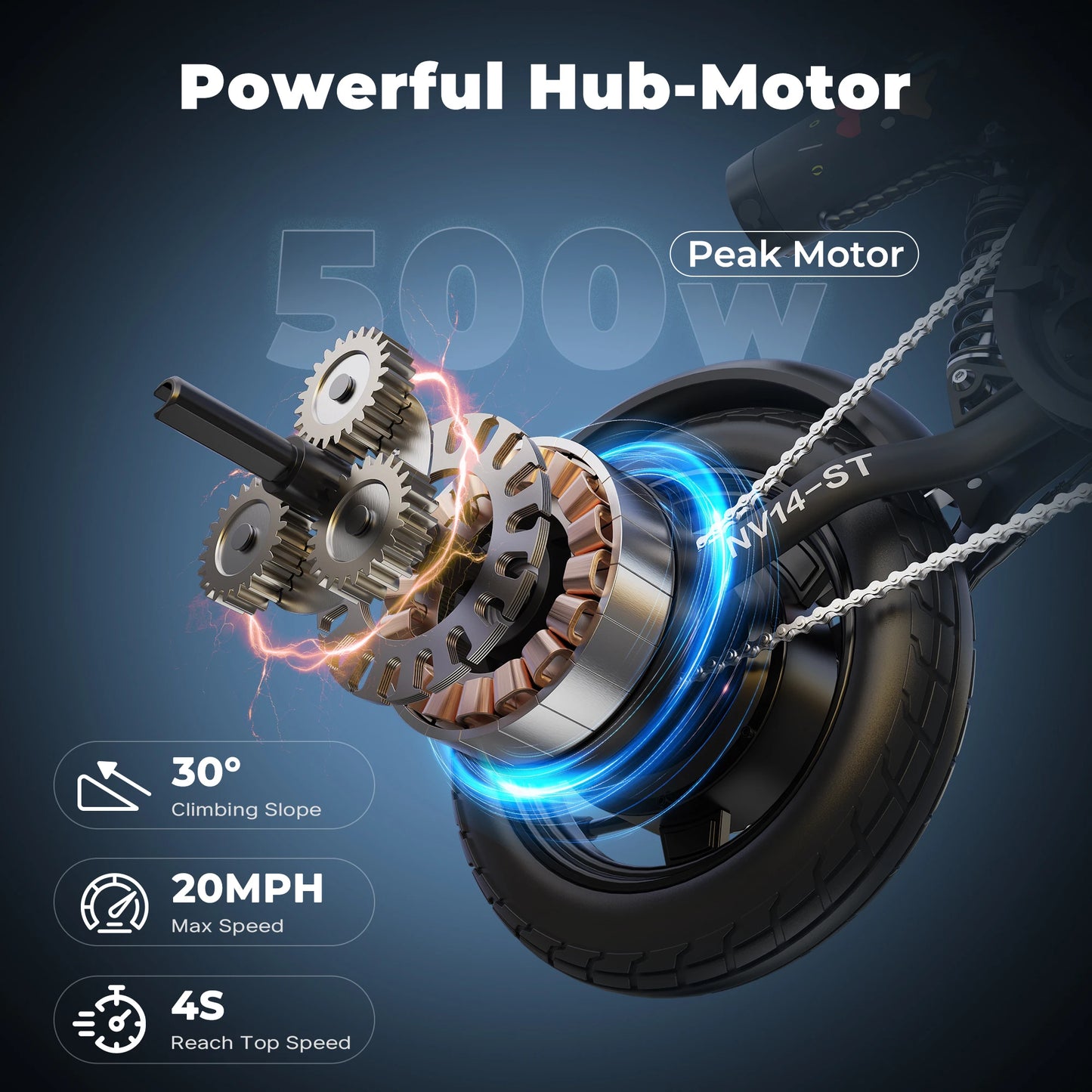 Flyrun NV14-ST Electric Bike 500W Peak Motor Road Bicycle