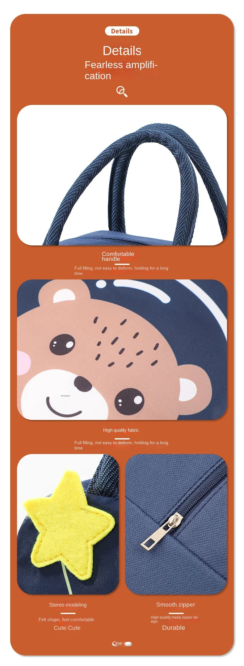 Cartoon Children's Lunch Bag Thermal Insulation Aluminum Film High Quality