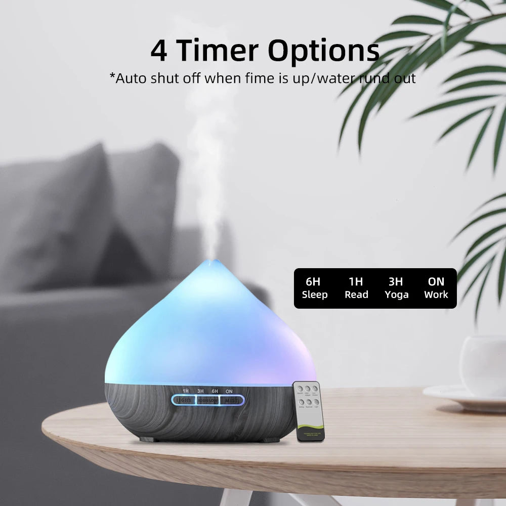 Aroma Diffuser Humidifier With Mood Light And Premium Oils