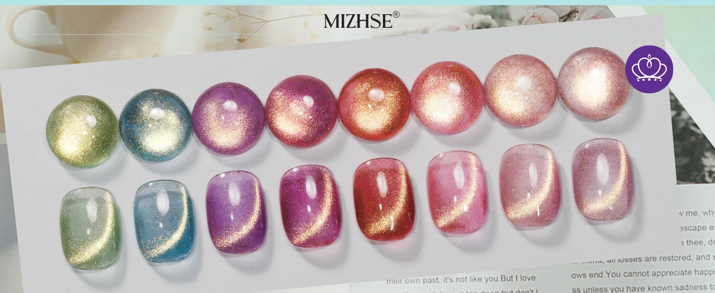 MIZHSE Magnetic Cat Eye Gel Polish Set With Magnet