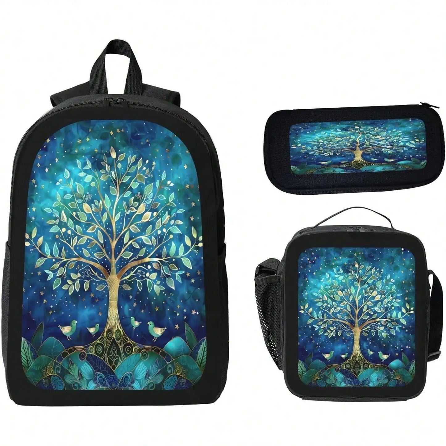 Unisex Vintage Modern Radio Backpack With Lunch Bag