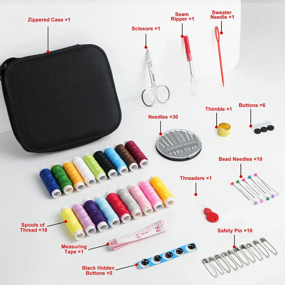 Canvas Sewing Kit Portable Mini Travel Repair Essentials