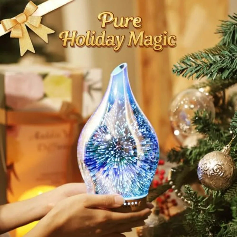 Oil Diffuser 3D Glass Aromatherapy Ultrasonic Humidifier