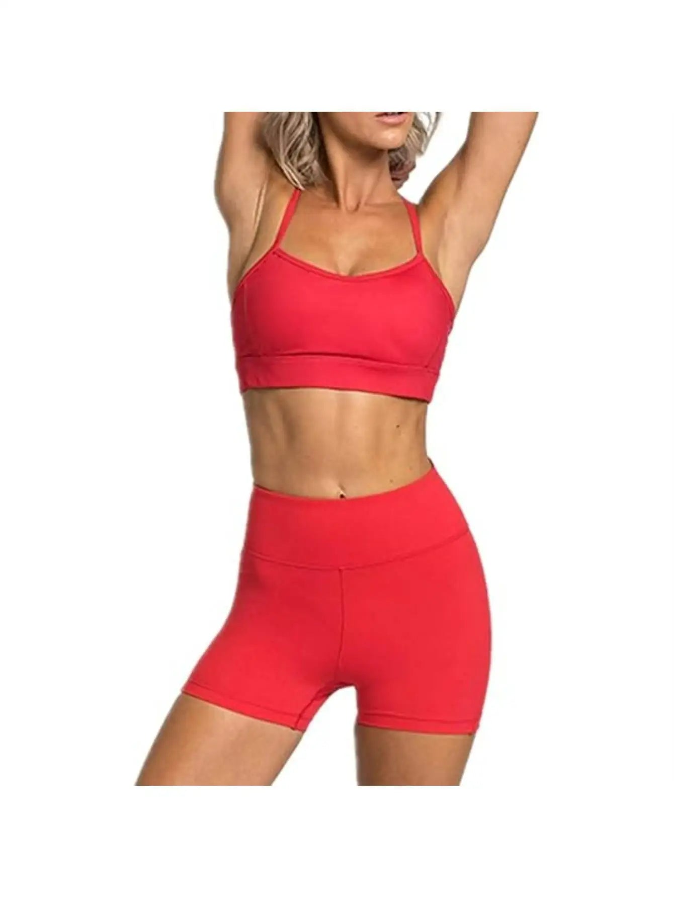 Nylon Women's Adjustable Yoga Two-Piece Set For Spring Summer Workouts