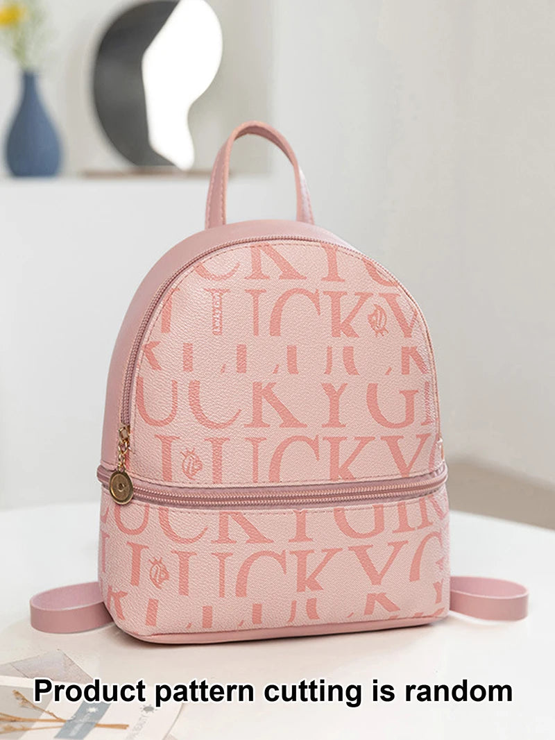 PU Leather Mini Backpack Retro Crossbody Bag For Unisex Casual