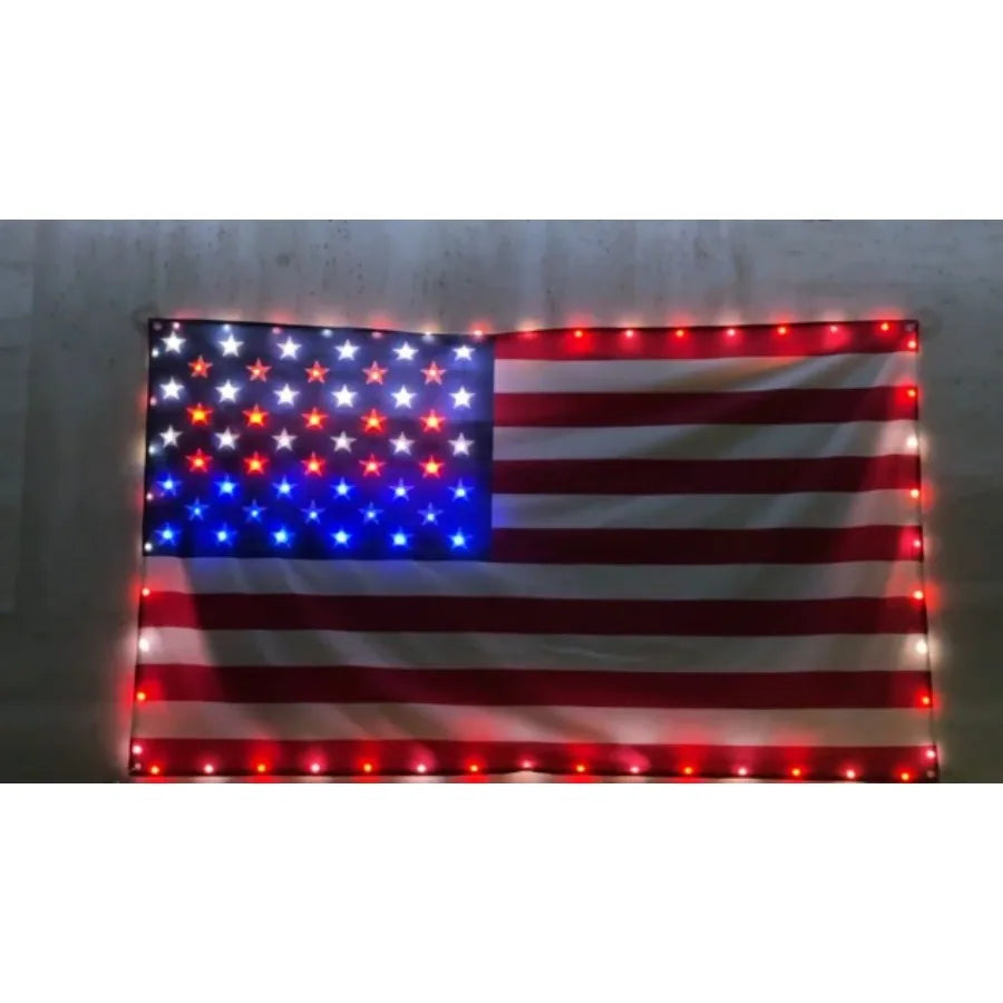 Smart Lighted American Flag App Controlled LED Flag