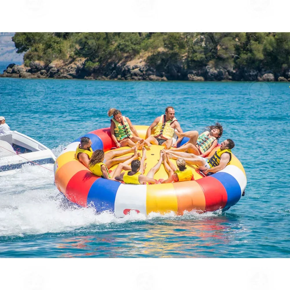 Inflatable Water Spinning UFO Towable Tube For Pools And Lakes Heavy Duty