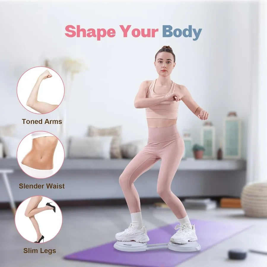 Ab Twister Board Waist Twister With Counter And Resistance Bands