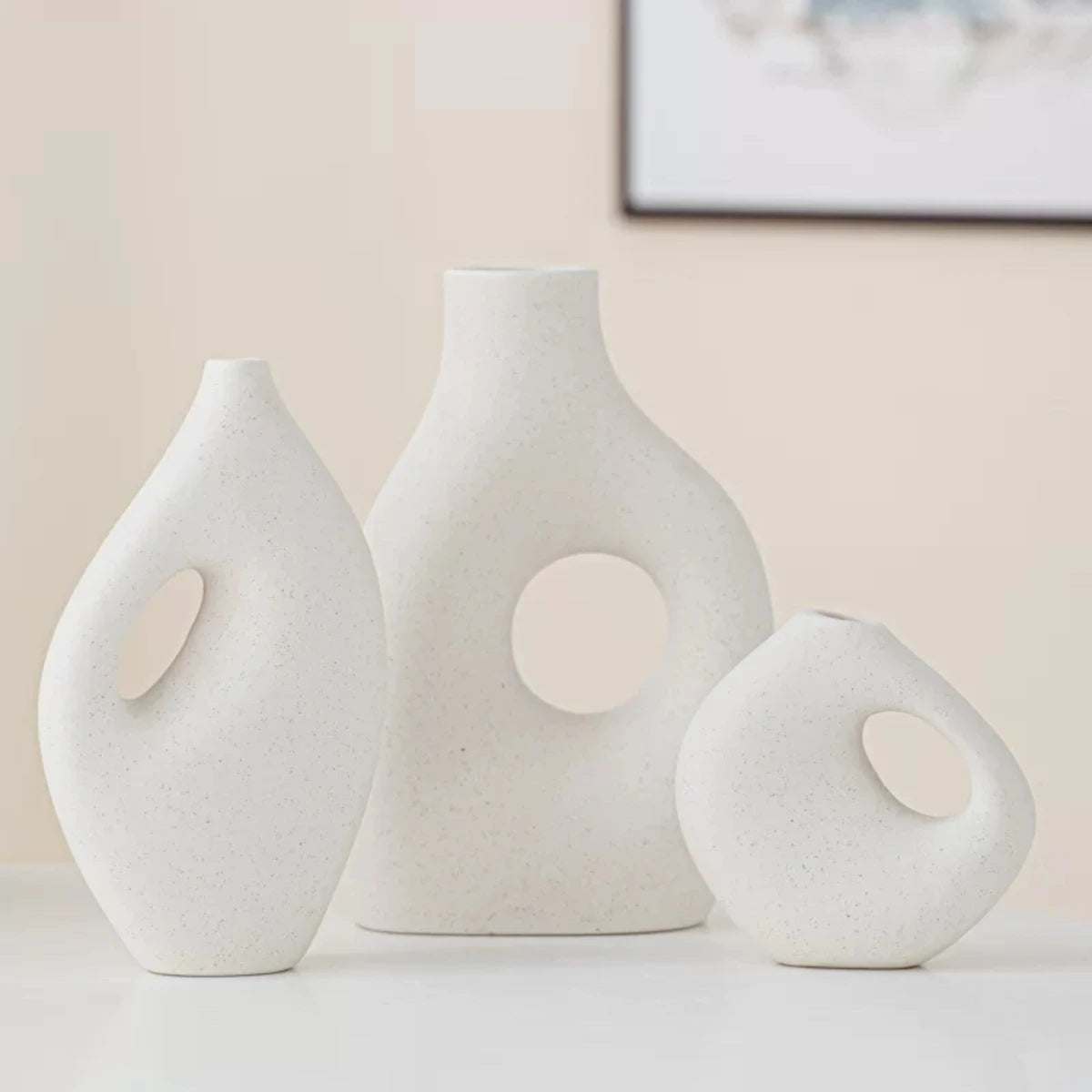 3pc ceramic vase