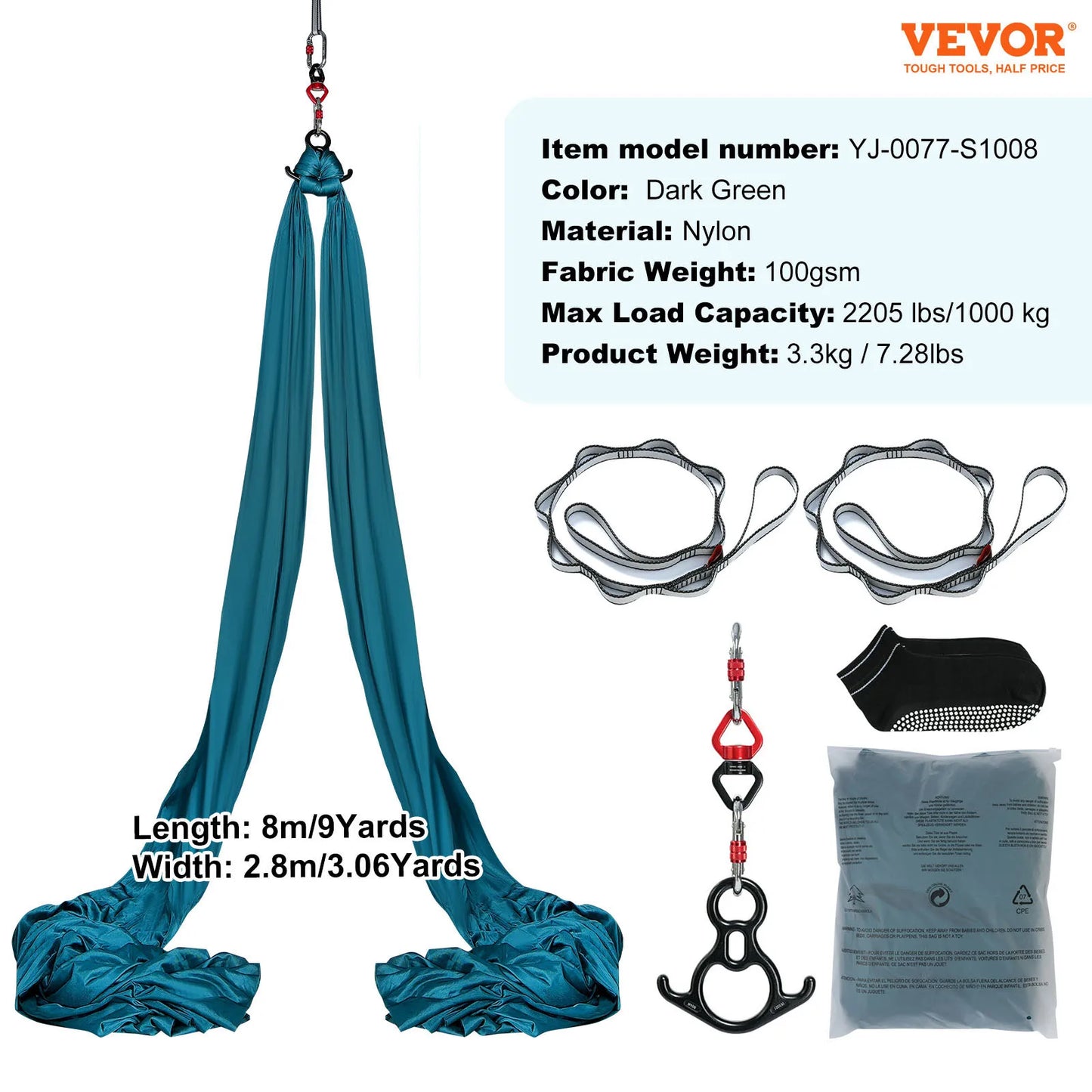 SucceBuy Aerial Yoga Hammock And Swing Starter Kit For Home