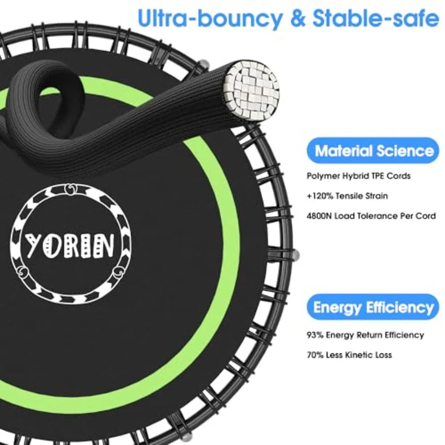 XMSJ Indoor Rebounder Trampoline for Adults 330LBS Fitness
