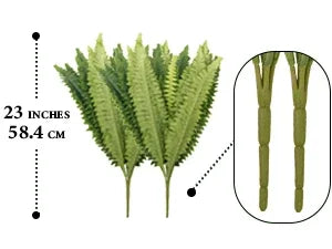 Two Artificial Boston Ferns for Outdoors Home Decor