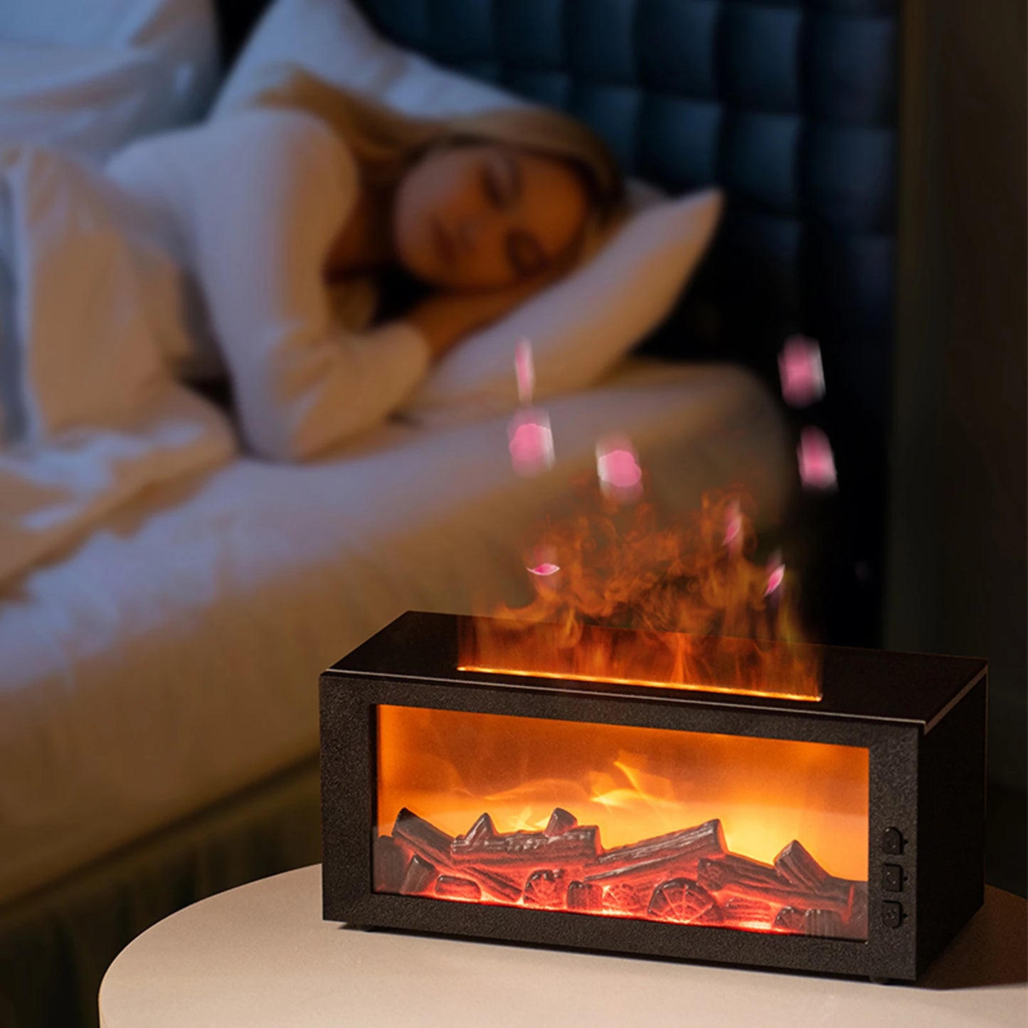 Fireplace Flame Air Diffuser Humidifier Aromatherapy Essential Oil Diffuser