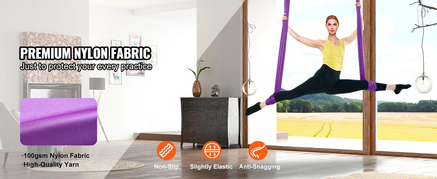 SucceBuy Aerial Yoga Hammock And Swing Starter Kit For Home