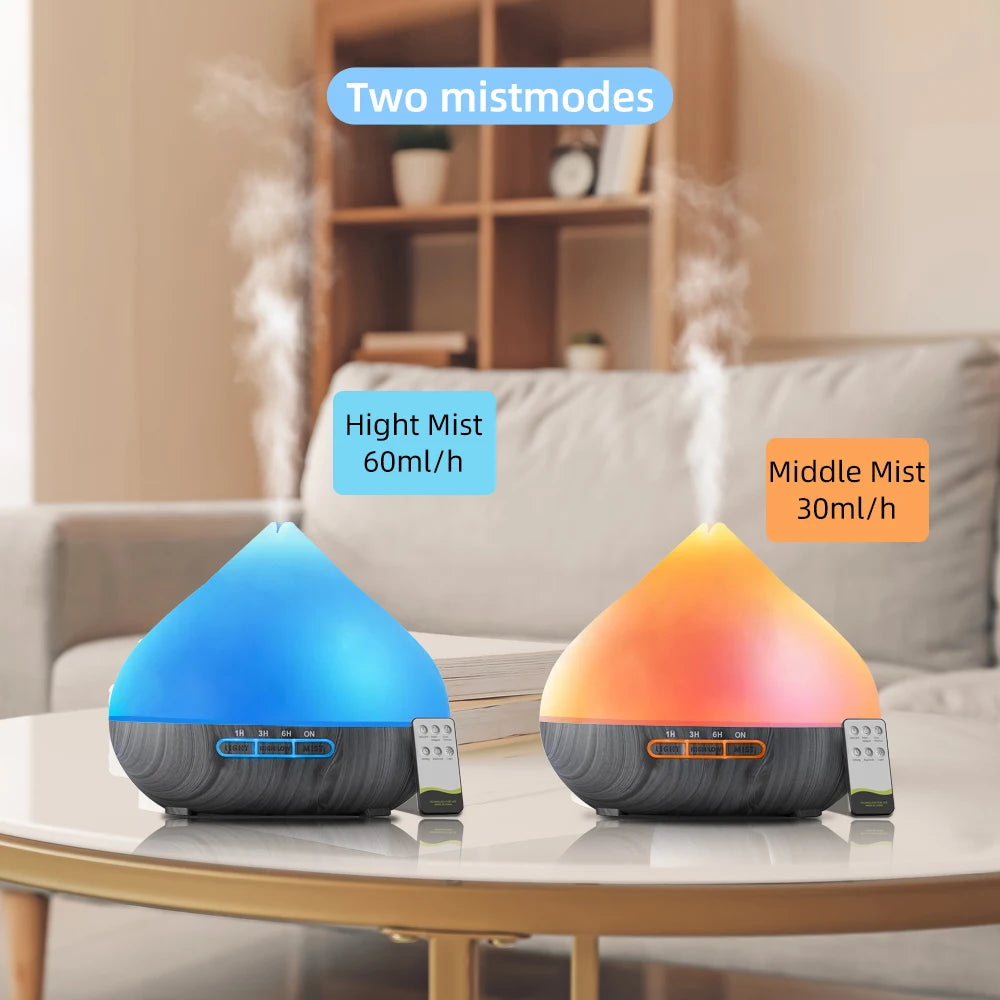 Aroma Diffuser Humidifier With Mood Light And Premium Oils