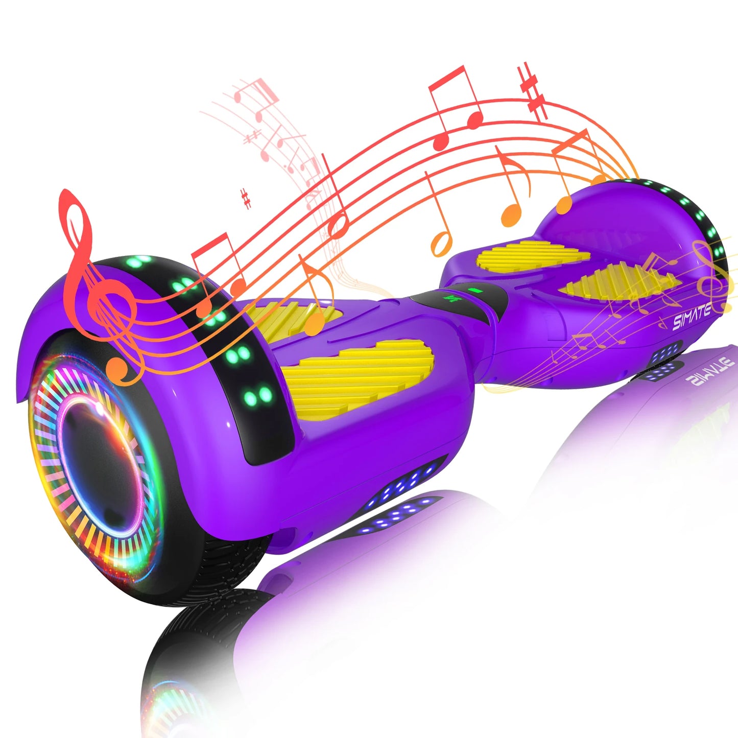 SIMATE All Terrain Hoverboard Bluetooth LED Lights With App Control