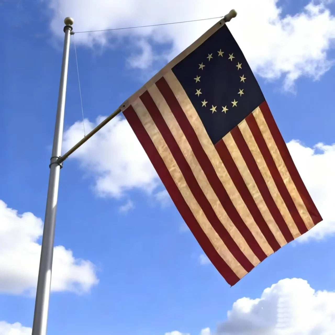 Betsy Ross American Flag Banner With Brass Grommets