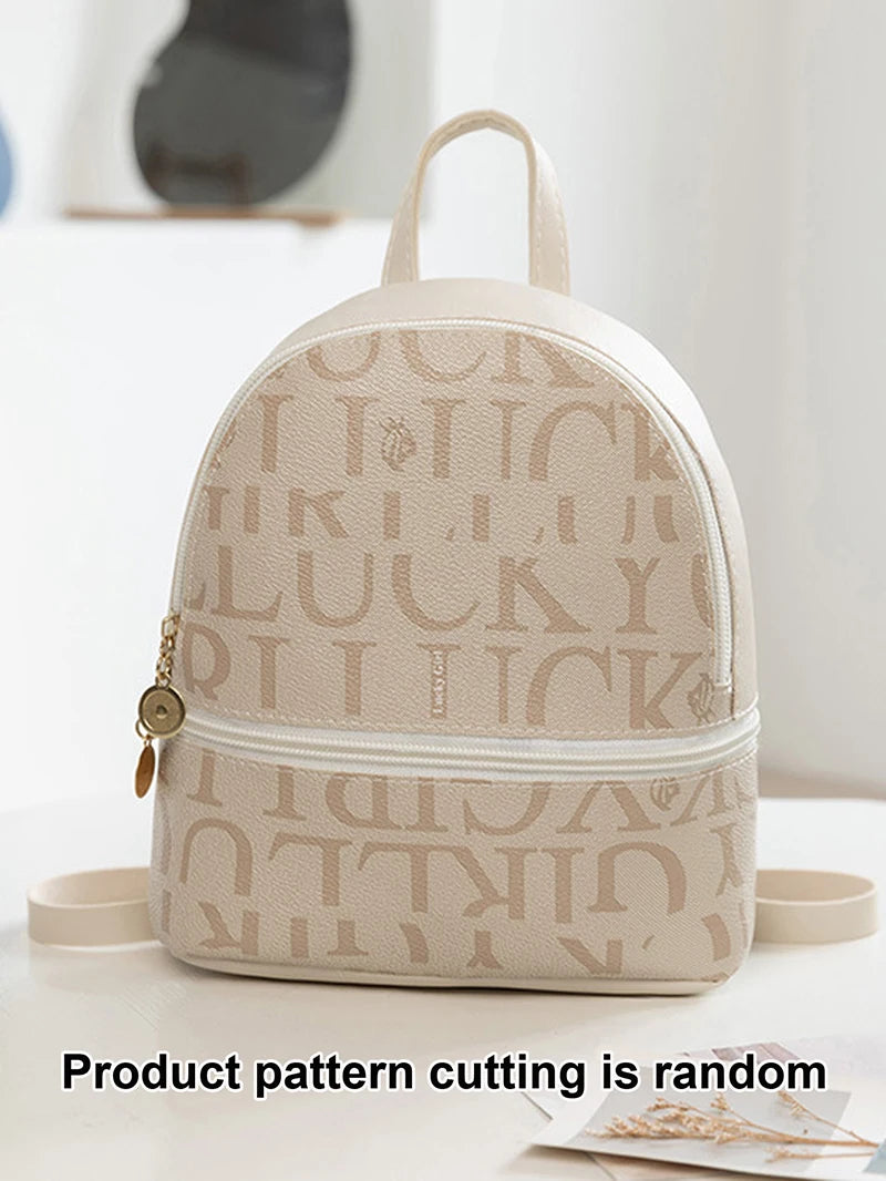 PU Leather Mini Backpack Retro Crossbody Bag For Unisex Casual