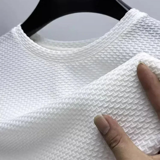 Mens Summer Round Neck Short Sleeve T Shirt Breathable