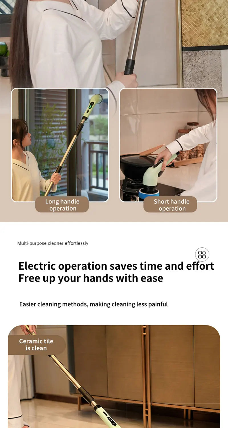 Electric Spin Scrubber 9 In 1 Cordless Cleaning Brush