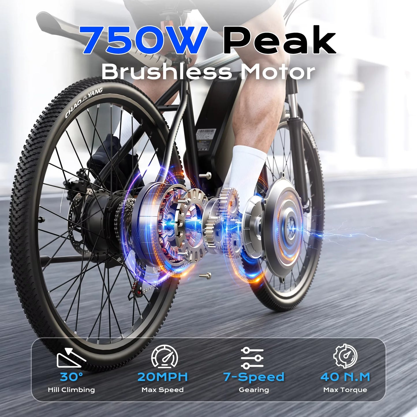 VIPDRIVE Defier 1.1 Electric Bike 750W Peak Motor Pro