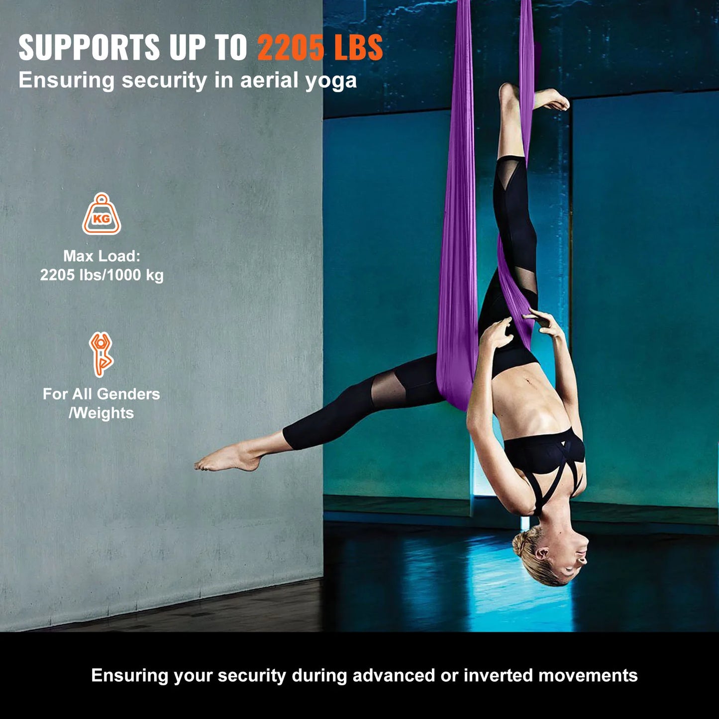 SucceBuy Aerial Yoga Hammock And Swing Starter Kit For Home