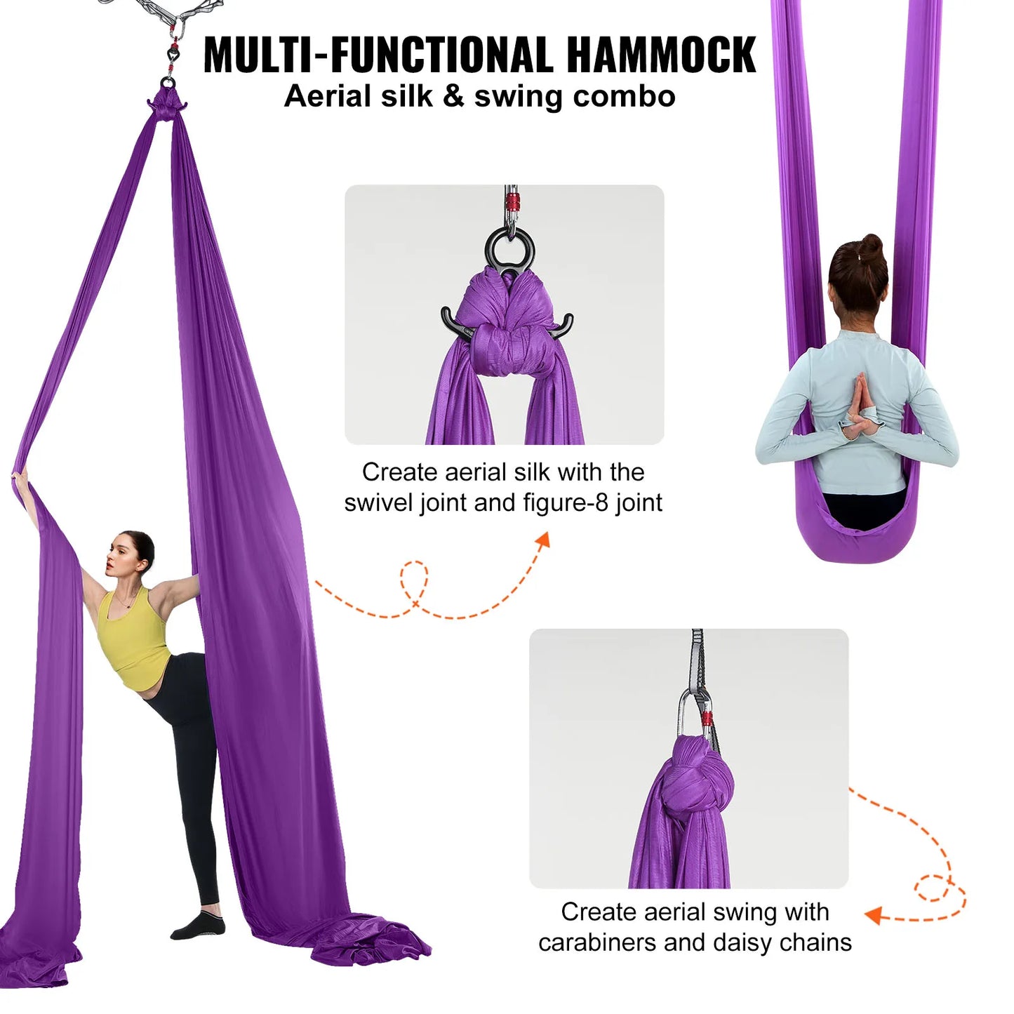 SucceBuy Aerial Yoga Hammock And Swing Starter Kit For Home