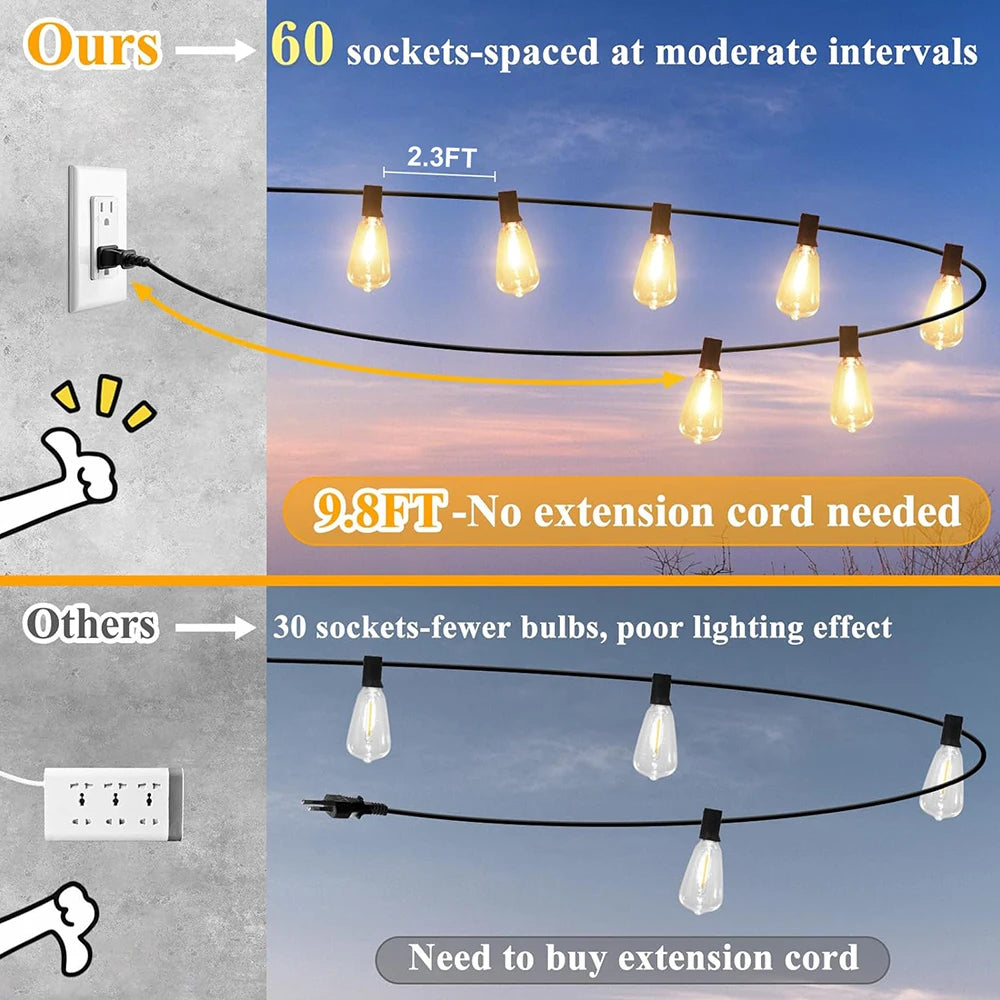LED Outdoor String Lights