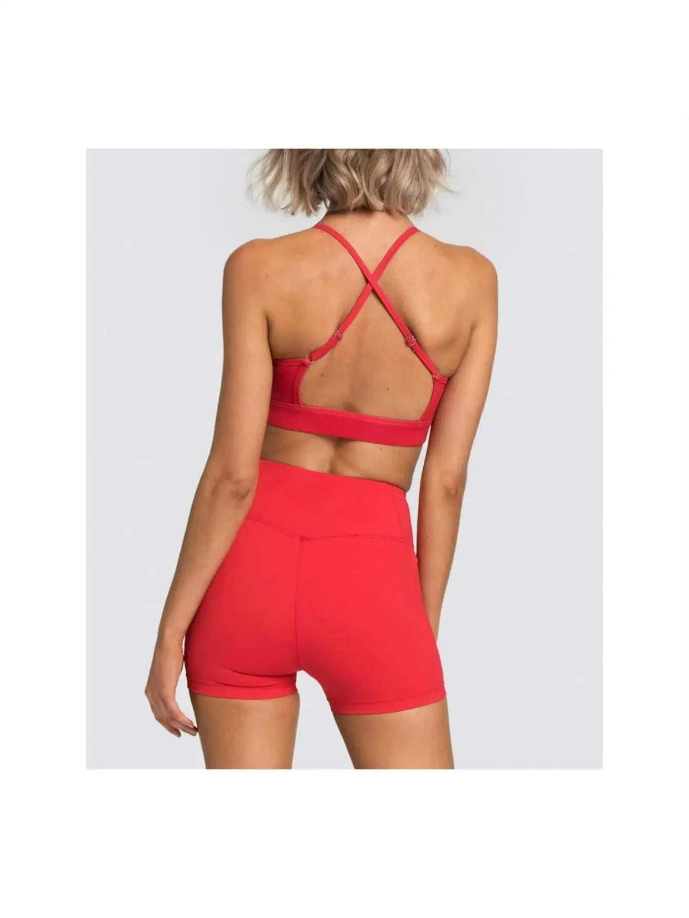 Nylon Women's Adjustable Yoga Two-Piece Set For Spring Summer Workouts