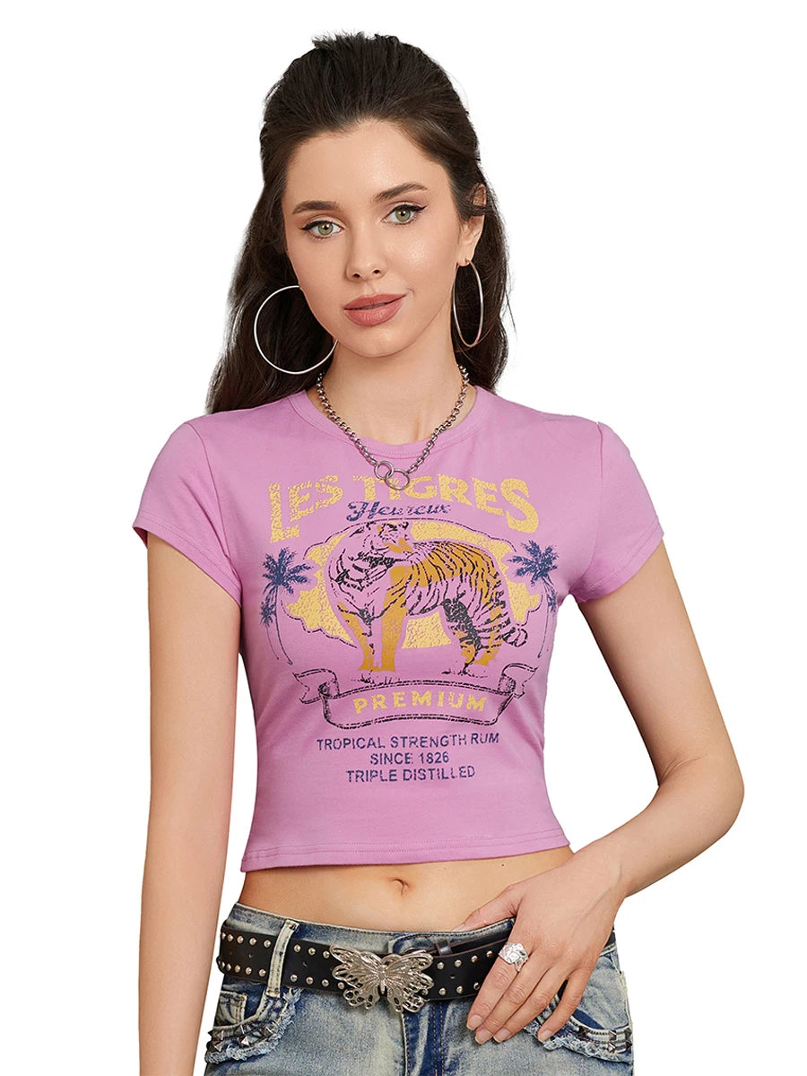Women Crop Basic T-Shirts
