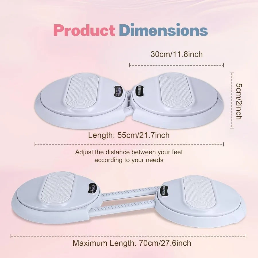 Ab Twister Board Waist Twister With Counter And Resistance Bands