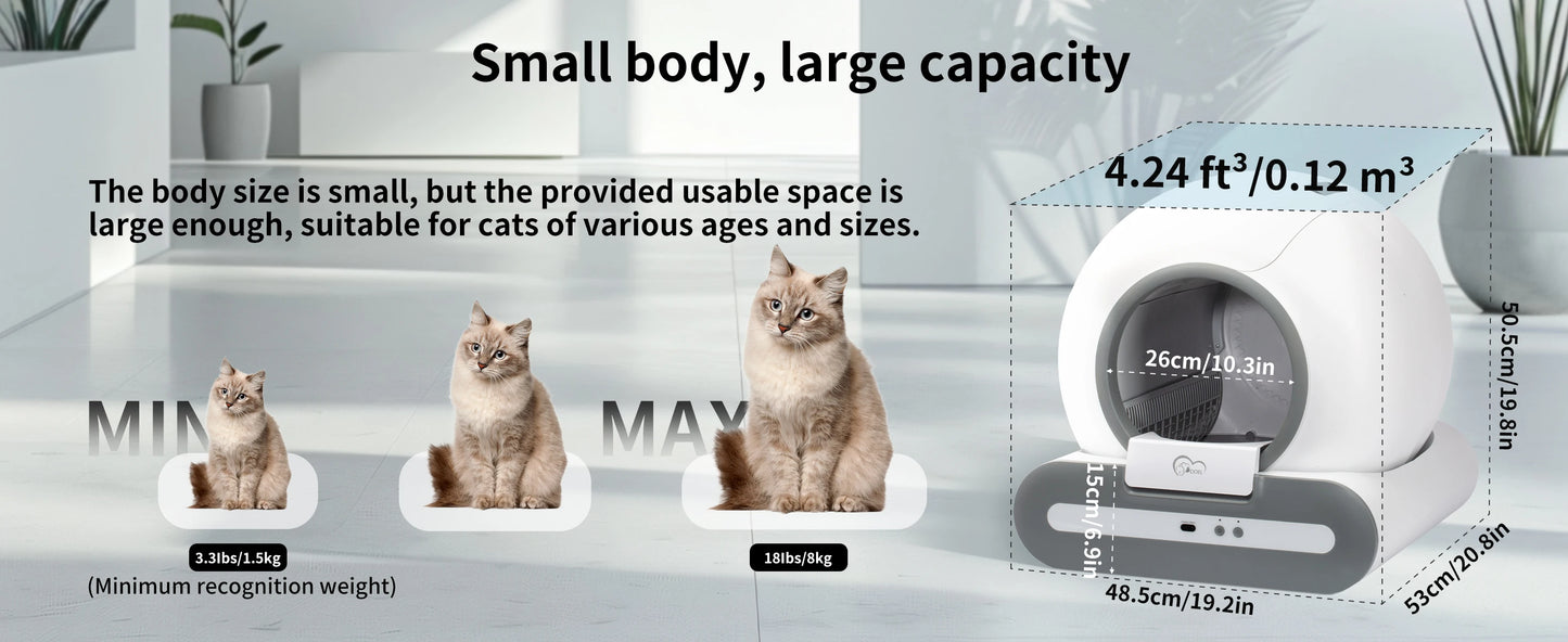 App Controlled Self Cleaning Cat Litter Box With WiFi Connection