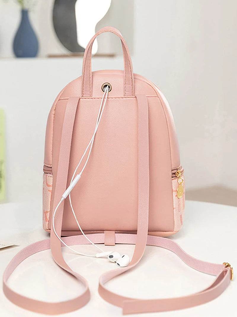 PU Leather Mini Backpack Retro Crossbody Bag For Unisex Casual