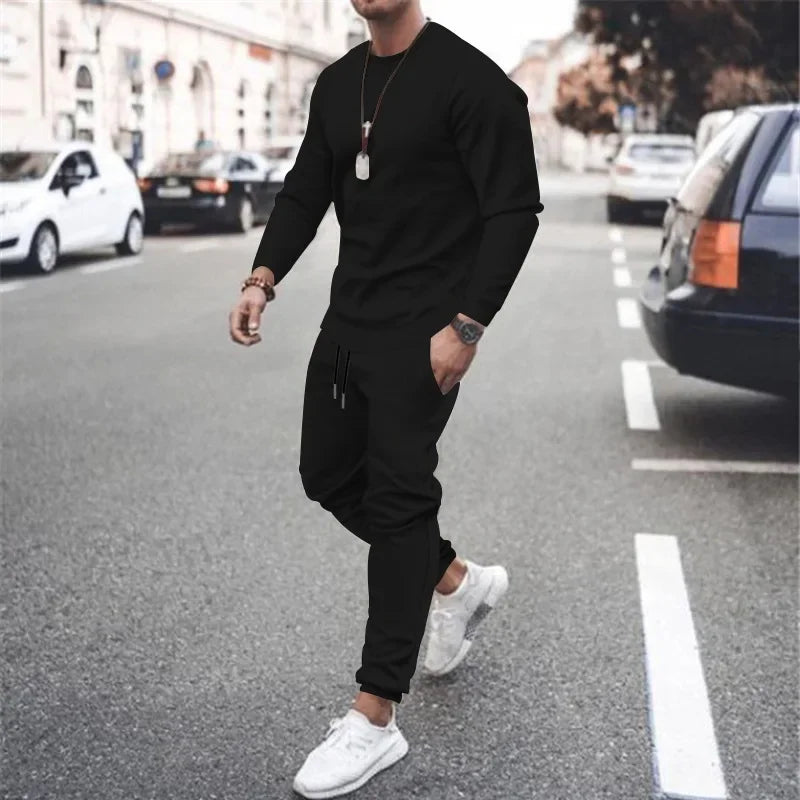 Men's Two Piece Running Sweatshirt and Sweatpants Set