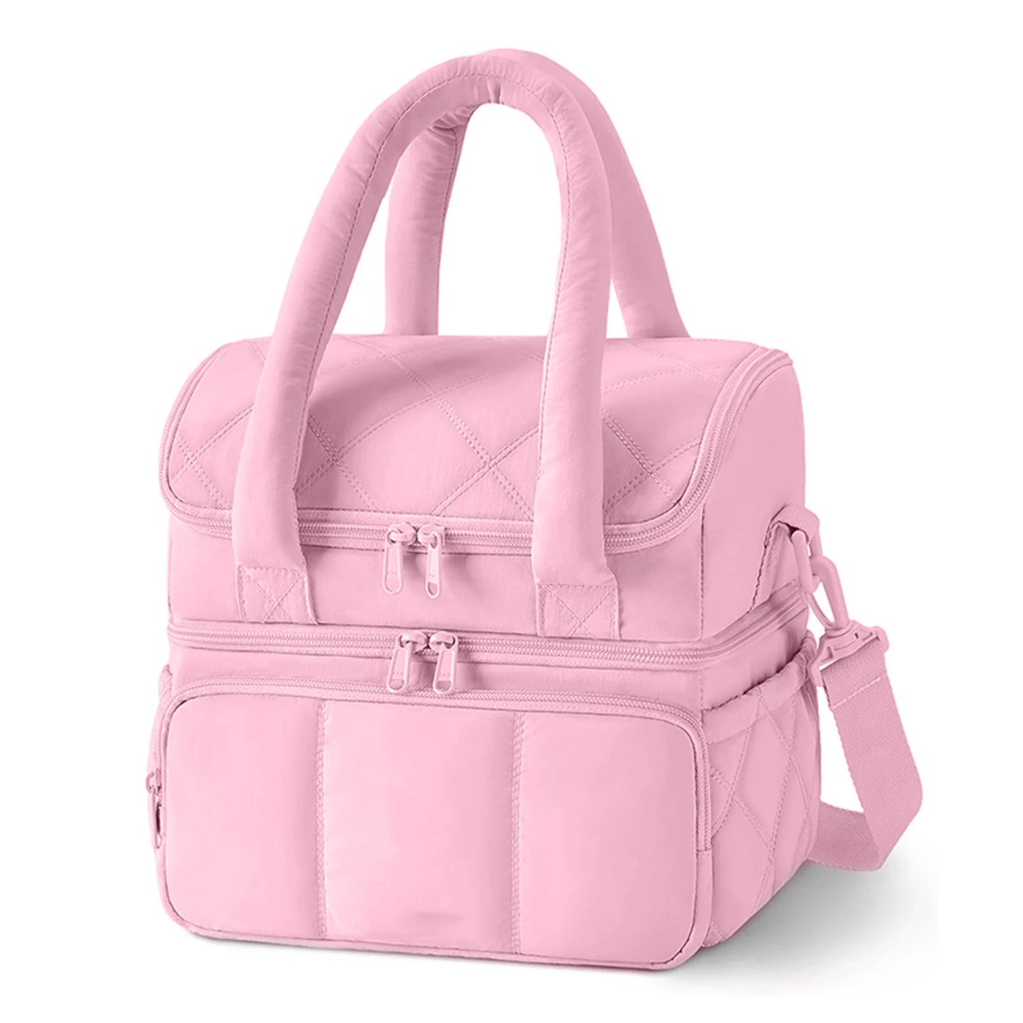 Insulated Two-Tier Lunch Bag With Large Capacity For Work Or Travel